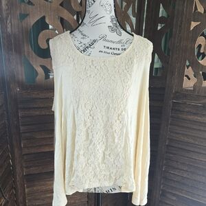 Living Doll Cream Lace Blouse